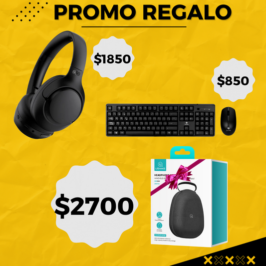 Auriculares + Teclado + Mouse INALÁMBRICOS