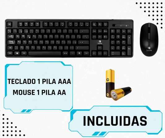 Combo Teclado y Mouse Inalámbrico - Exofiz