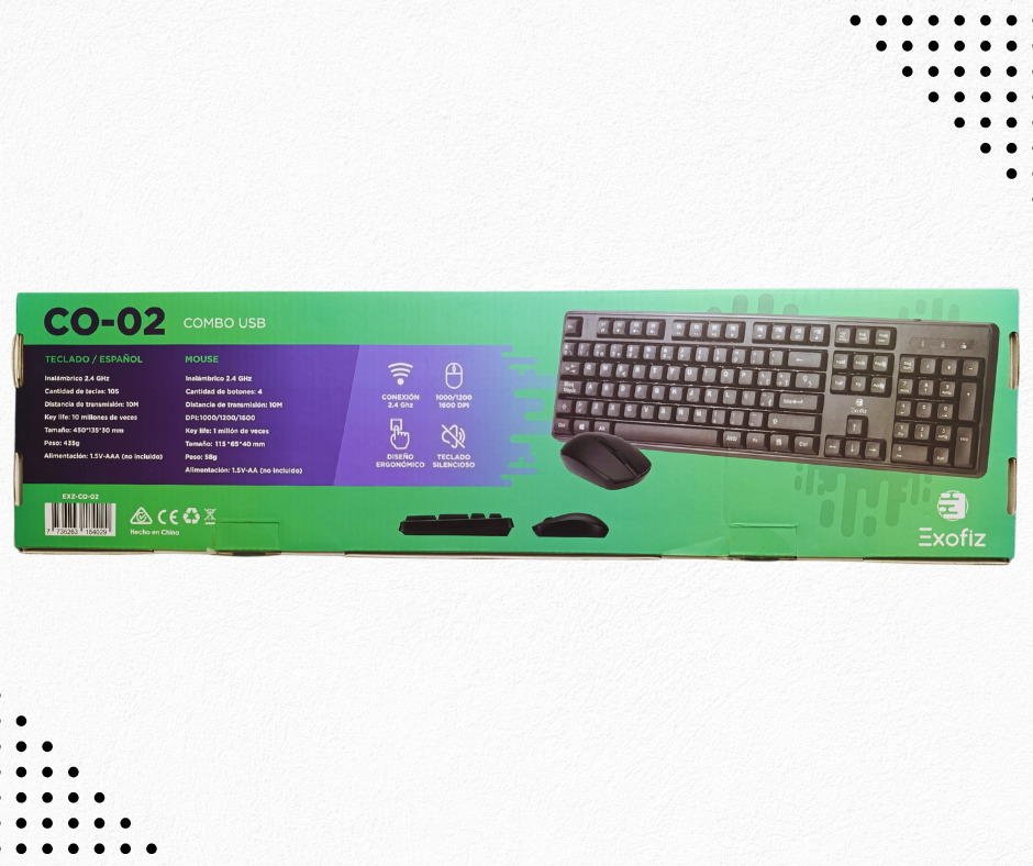 Auriculares + Teclado + Mouse INALÁMBRICOS