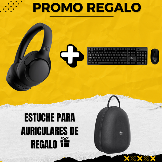 Auriculares + Teclado + Mouse INALÁMBRICOS