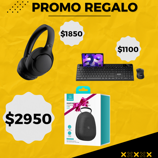 Auriculares +  Teclado y Mouse INALÁMBRICOS MARVO