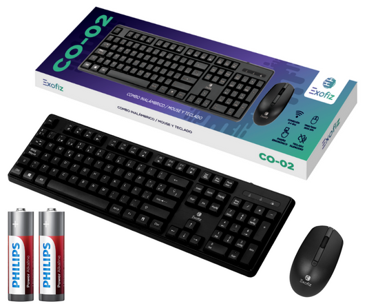 Combo Teclado y Mouse Inalámbrico - Exofiz